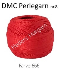 DMC Perlegarn nr. 8 farve 666